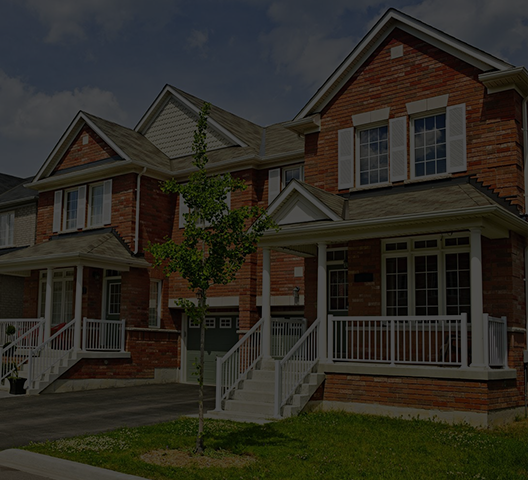 A row of townhouse in rural area