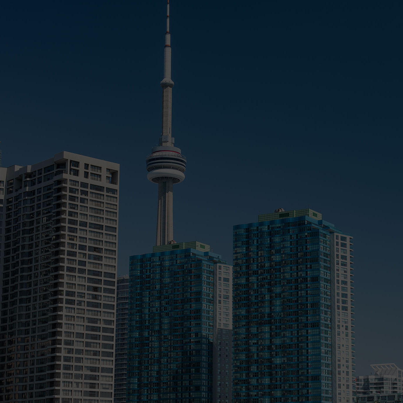Toronto Tower and the condo buildings around it