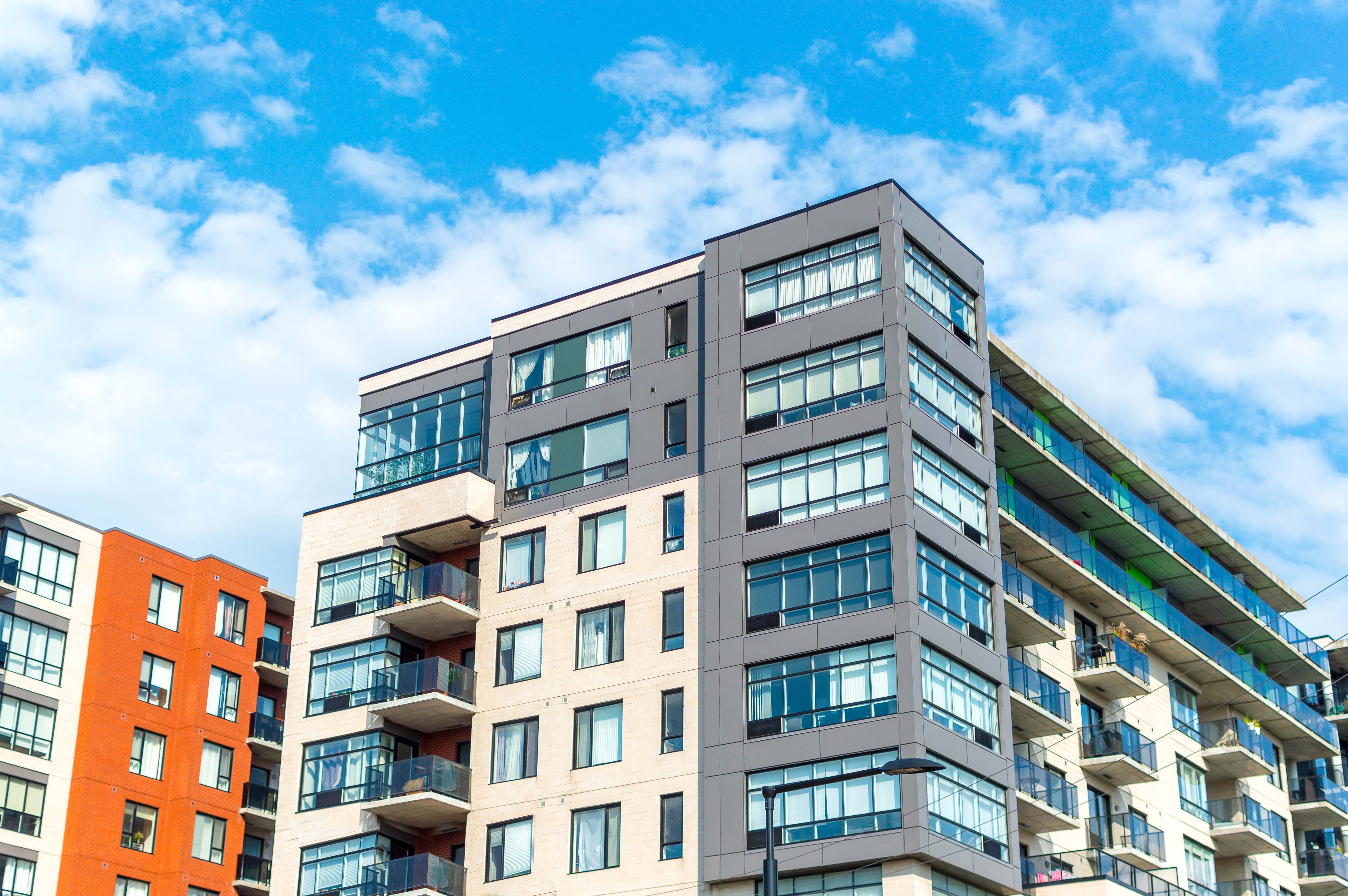 A condo building in downtown